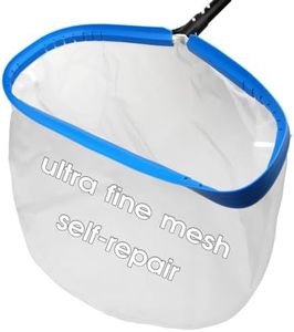 TidyMister 20'' Ultra Fine Mesh Pool Skimmer Net Rake for Sand Silt Pollen Debris - Super Extra Fine Nylon Cleaning Pool Net for Above Ground & In-ground Swimming Pools