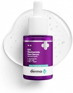 The Derma Co 10% Niacinamide Serum with 2% Zinc, Powered by Deep Penetration Formula™ | Fades Acne Marks, Controls Oil & Reduces Dark Spots | 30 ml