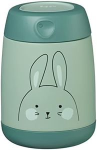 b.box Insulated Food Jar Mini | Small Snack Container for Babies and Kids | Double Wall Stainless Steel | Keeps Food Cold for 6hrs, Warm for 4hrs | (Bunny Green, 7 oz)