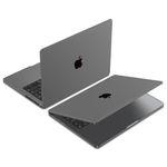 EooCoo [Ultra Thin Armor] Compatible with MacBook Pro 16 inch Case 2024-2021 M3 M2 M1 A2991 A2780 A2485, [100% Match Space Gray] [Anti-Fingerprint] Matte Hard Shell&Keyboard Skin, Space Gray Clear