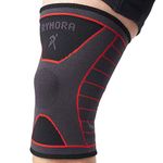 Rymora Knee Support Brace for Woman and Man- Knee Compression Sleeves, Comfortable and Secure Sleeve Supports for Weight Lifting, Running, Sports, Weak Joints, Fitness (M, Single, Slate Grey)