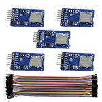 Stemedu 5PCS Micro SD Card Reader Module Memory Card Adapter Board Mini TF Card Storage SPI Interface Breakout Modules for Ar duino for Raspberry Pi with 40P Dupont Cable