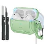 ESR for AirPods Pro 2 Case, Compatible with MagSafe, HaLolock Wireless Charging, Powerful Drop Protection, TPU, Magnetic Tough Cover for AirPods Pro 1st/2nd Generation(2023/2022/2019), Light Green