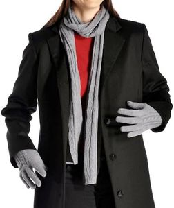 Cashmere Boutique: 100% Pure Cashmere Unisex Gloves (Color: Black, Size: Small/Medium)