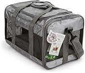 Sherpa to Go Travel Pet Carrier, Airline Approved & Guaranteed On Board - Gray, Medium