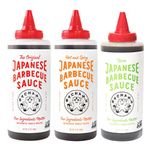 Bachan's - Three Pack Sauce Bundle - The Original Japanese Barbecue Sauce, 17 Ounces | Hot and Spicy Japanese Barbecue Sauce, 16 Ounces | Yuzu Japanese Barbecue Sauce, 17 Ounces