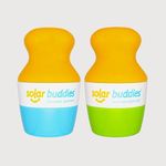 Duo Pack Of Solar Buddies Refillable Roll On Sponge Applicator For Kids, Adults, Families, Travel Size Holds 100ml for Sunscreen, Suncream and Lotions (BG)