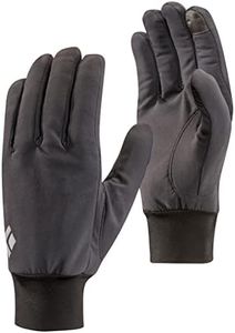 Black Diamond Lightweight Softshell Gloves, Small, Smoke
