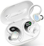 Wireless Earbud, 48H Bluetooth 5.3 Headphones Sport with ENC Mic, HiFi Stereo Noise Cancelling Ear Buds, Wireless Headphones with Earhooks, IP7 Waterproof Bluetooth Earphones for Running, Pearl White