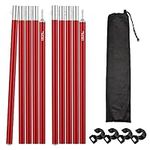 LYGZTing Tent Tarp Poles Set of 2, Camping Poles Folding Aluminium Adjustable from Dual Size Tent Accessories for Canopy Porch Awning Sun Sails