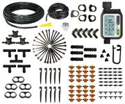 Elitech Drip Irrigation Kit with Water Timer (Automatically Waters 50 Plants)
