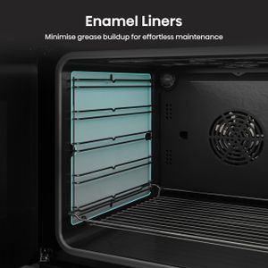Hisense 60cm Electric Cooker – Black Freestanding Oven