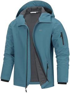33,000ft Men's Hooded Softshell Jacket Waterproof Lightweight Insulated Windbreaker Fleece Lined Rain Shell Jacket