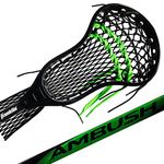 Franklin Sports Boys + Mens Lacrosse Sticks - Attack + Midfield Lax Stick - Lightweight Kids + Adults Aluminum Lacrosse Stick - Ambush - 30", Black/Green