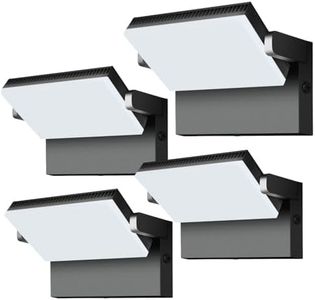 BIRITALO Modern Sleek LED Flood Light 120W, 360° Rotatable Outdoor Security Areas Lighting, 18000LM 5000K Waterproof Wall Pack for Yard,Building,Driveway,Car Lot (4Pack)