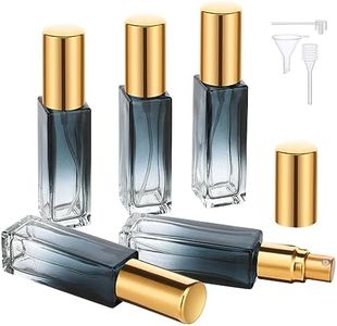 Segbeauty Travel Perfume Atomizer Refillable, 5 Packs 10ML Mini Glass Spray Bottle for Perfume, Portable Perfume Bottles Empty Fine Mist Sprayer Fragrance Cosmetic Container Kit Travel Essentials