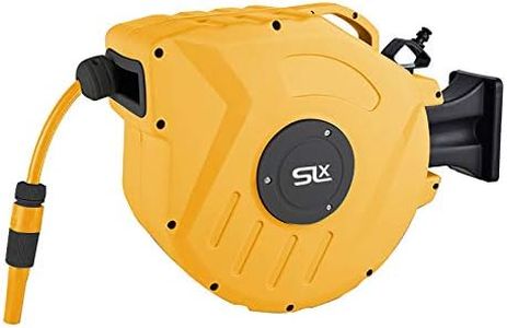 Garden Hose Pipe, 20M, Wall Mounted Hose Reel, Auto Retractable Hose Pipe, Portable 180° Swivel 2-in-1 Jet or Spray, Auto Locking System, Garden Hose Spray Gun