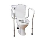 Homecraft Toilet Safety Frame, Height Adjustable, Bathroom Safety Aid for Easy on and Off, Support or Elderly/Disabled Height: 64 x 75cm, White