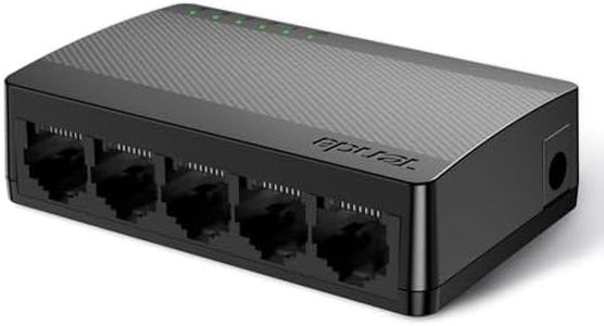 Tenda SG105, 5 Port Gigabit Switch, Unmanaged Home Ethernet Switch, Office Ethernet Splitter, Plug & Play, Plastic Case, Desktop/ Wall-Mount, Fanless Quiet, Limited Lifetime Protection