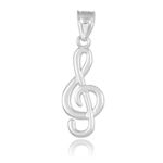 925 Sterling Silver Treble Clef Pendant