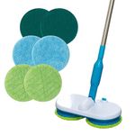 High Street TV Floating Mop - Cordless & Rechargeable - 100RPM Dual-Contra Rotating Microfiber Cloths - Complete Hard Floor Cleaning Solution - Loosen & Lift Dirt with Polishing & Scouring Pads