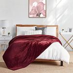 Walensee Fleece Blanket Plush Throw Fuzzy Lightweight (King Size 108x90 Wine) Super Soft Microfiber Flannel Blankets for Couch, Bed, Sofa Ultra Luxurious Warm and Cozy for All Seasons