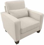 Bush Furniture Stockton 35-inch Stain-Resistant Contemporary Armchair, Easy to Assemble Pet-Friendly Living Room Chair to Lounge, Cream Herringbone
