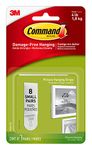 Command 17205 3M17205 Picture Hang Strips 8 Small, White, 8 Pairs