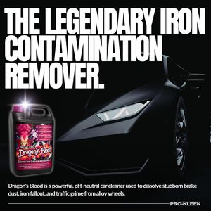 Pro-Kleen Dragon's Blood Fallout Remover 5L – Iron Contamination Cleaner, pH Neutral for Wheels, Paintwork, Glass
