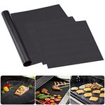 IMAGE BBQ Grill Mat Set of 3, one Large 16" x71”, 2 pcs 16"x13", 100% Non-Stick Grill Mats for Outdoor Grill, Reusable, Heat Resistant, PFOA Free for Gas Grill, Charcoal, Electric Grill and Oven