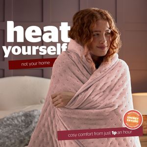 Silentnight Heated Throw Blanket – Blush Pink Electric Fleece