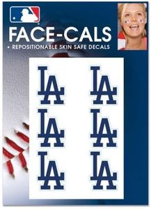 Wincraft MLB Los Angeles Dodgers Face Tattoos, Team Colors, One Size