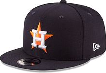 New Era MLB 9FIFTY Adjustable Snapback Hat Cap One Size Fits All (Houston Astros Navy), Black, One Size