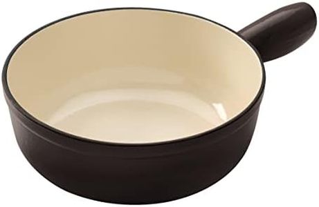 KUHN RIKON 32221 Cast Iron Fondue Pot, 20 cm, Black red