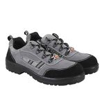 Liberty Warrior 98-254 SSBA Safety Shoe for Men, Genuine Leather, Steel Toe, Light Weight, Grey, Size-10UK