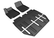 3D MAXpider - L1TL00501509 Tesla Model X Folding 7-Seater 2017-2020 Custom Fit All-Weather Car Floor Mats Liners, Kagu Series (1st, 2nd & 3rd Row, Black)