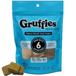 Gruffies Peanut Butter Skin & Coat Dog Treats 170g – All Natural Ingredients, Made in The USA, Effective for Sensitive Skin, Allergies, Supports Shiny Coat, and Great for Dog Training