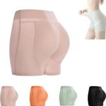 OSTRI Latex False Buttocks Square Angle Underwear, Butt Pads Butt Lifting Shapewear Tummy Control for Women (Skin,L)