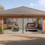 LOOBANI Garage Door Screen 2 Car, 1
