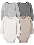 Simple Joys by Carter's Baby 4-Pack Long-Sleeve Thermal Bodysuits, Assorted Heathers, 3-6 Months