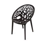 Nilkamal Crystal PP Polypropylene Set of 2 Chair Black