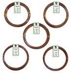 Anodized Aluminum Bonsai Training Wire 5-Size Starter Set with Canvas Bag - 1.0mm, 1.5mm, 2.0mm, 2.5mm, 3.0mm (147 feet Total) - Choose Your Color (5 Sizes, Brown)