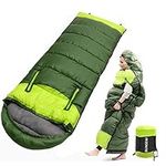 Camping 0 Degree Sleeping Bag Wearable Lightweight Waterproof Warm & Cold Weather Sleeping Bags - 32℉/0℃ for Adults & Kids,Backpacking,Hiking