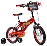 Huffy Disney Cars 14 inch Kids Bike + Stabilisers For Boys or Girls 4-6 Years - Lightning McQueen Styling