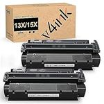 v4ink Compatible Toner Cartridge Replacement for HP 15X C7115X 13X Q2613X High-Yield Work with Laserjet 1000 1005 1200 1220 3300 3310 3320 3330 3380 1300 1150 Series, 2-Pack