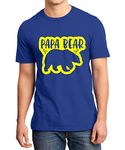 Caseria Men's Round Neck Cotton Half Sleeved T-Shirt with Printed Graphics - PAPA Bear (Royal Blue, MD)