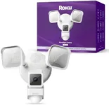 Roku Floodlight Camera for Home Security, Wired Outdoor Security Camera with 270° 1080p HD Night Vision, Dimmable Floodlights, Motion & Sound Detection, Remote Monitoring, 90-Day Subscription Included