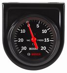 Bosch SP0F000050 Style Line 2" Mechanical Vacuum/Boost Gauge (Black Dial Face, Black Bezel)