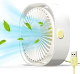 Simpeak Mini Usb Desk Fan Cooling quiet portable USB Powered ONLY (No Battery), 3 Speed Setting 360° Adjustable Swivel for Home and Travel