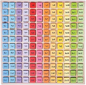 Bigjigs Toys, Multiplication Table Board Game, Wooden Toys, 1-12 Times Tables, Times Table Games for Kids, Number Games, Numbers for Kids, Educational Toys, Montessori Toys, Wooden Tray